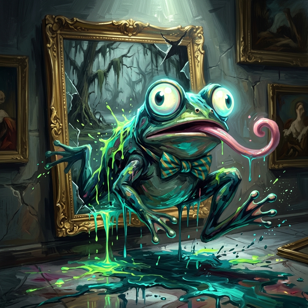 Frogpanic — The swamp frog who panicked the canvas awake